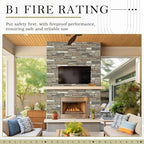 2 Pack Faux Stone Panels Interior 45.6''l x 11.8''h x 0.98''d Faux Siding - Image 4