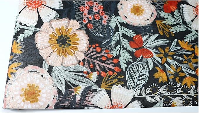 HAOKHOME Boho Peel and Stick Wallpaper Floral Wall Paper Removable - Image 8