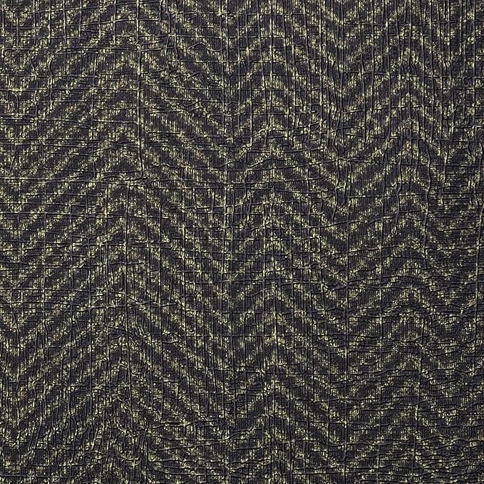 FunStick 24"x200" Black and Gold Peel and Stick Wallpaper Removable Geometric - Image 3
