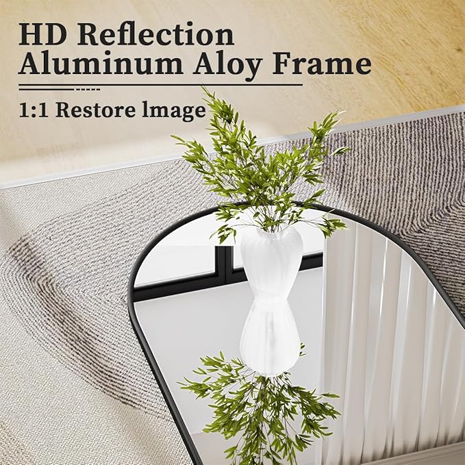 Arched Full Length Mirror, Full Length Wall Mirror Hanging or Leaning - Image 6