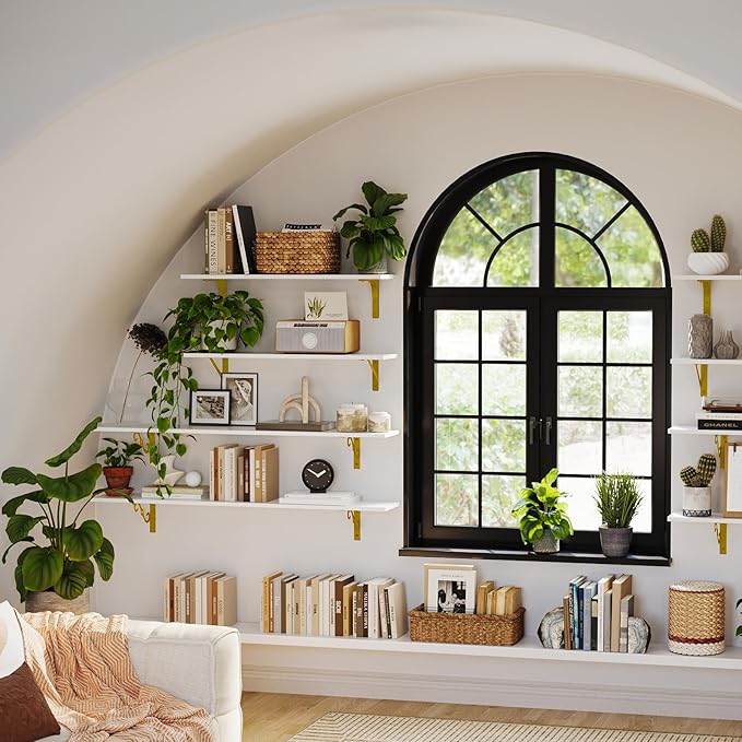 DINZI LVJ Long Wall Shelves, 39.4Inch Wall Mounted Shelves, Floating Shelves - Image 2