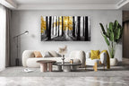 Cao Gen Decor Art S06375 Wall Art Canvas Painting Yellow Tree in Black and - Image 5