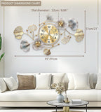 Clocks for Living Room, Large Wall Clock, 3D Silent Wall Clock, Retro Metal - Image 2