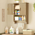 TEENFON Fluted Bathroom Wall Cabinet - Image 2