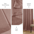 NICETOWN Dusty Pink Velvet Curtains - Image 8