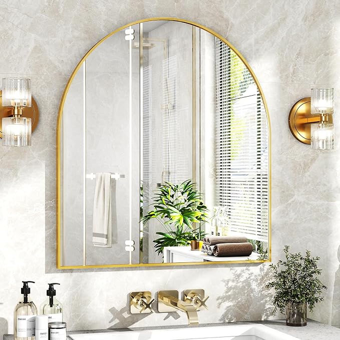 XRAMFY 31"x32" Arched Wall Mirror - Image 3