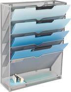 EASEPRES 6 Tier Mesh Hanging Wall File Organizer, Desk Vertical Mail Paper by EASEPRES