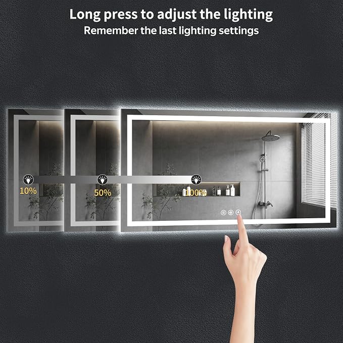 72"x36" LED Bathroom Mirror - Image 6