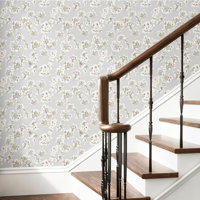 17.3" x 78.7" Floral Peel and Stick Wallpaper Removable Wallpaper Peel and Stick - Image 4