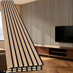 Yuzzy 4 Pack Wood Panels for Wall, 94.5" x 11" Acoustic Wood Slat Wall Panel by Yuzzy