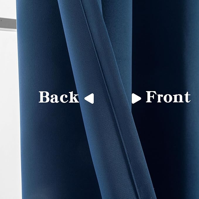 IGEMAEVE Blackout Curtains 108 Inch Length 2 Panels Set, Grommet Energy Saving - Image 3