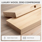 Homeforia 48 inch Natural Floating Shelf, High End Solid Real Wood 48inch Small - Image 4