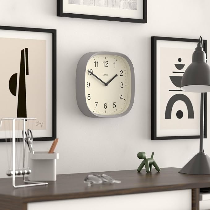 JONES CLOCKS® Sprite wall Clock | Modern Retro Rounded Square Clock | 10 inch | - Image 5