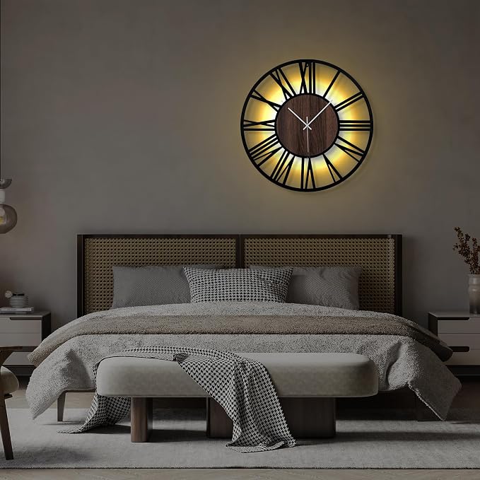 LEIKE 24'' Lighted Wall Clock - Image 7