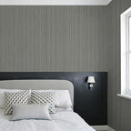 YXTII 20.8" x 393.7" Gray Grasscloth Peel and Stick Wallpaper, Textured - Image 5