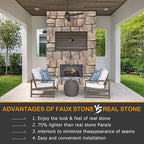ROOMTEC 1-Pack Faux Stone Wall Covering Panels - Image 4