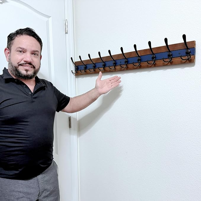 SKOLOO Rustic Wall Mounted Coat Rack - Image 4