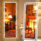 Hasipu Full Length Mirror with Lights, Full Body Dressing Hanging Mounted Mirror by Whatssuitableisthebest