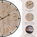 Farmhouse Wall Clock 30 Inch - Image 4
