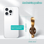 Heavy Duty Wall Hooks, Metal Mounting Hardware, Double Prong Design, Decorative - Image 3