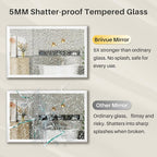 36x32 Inch White Bathroom Mirror - Image 8