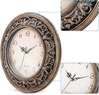 Pumtus Plastic Silent Wall Clock, 13 Inch Vintage Battery Operated Wall Clocks - Image 3
