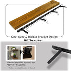 Rusitc Floating Shelves 60 inch Long 8 "deep Set of 2, Heavy Duty Wood Wall - Image 5