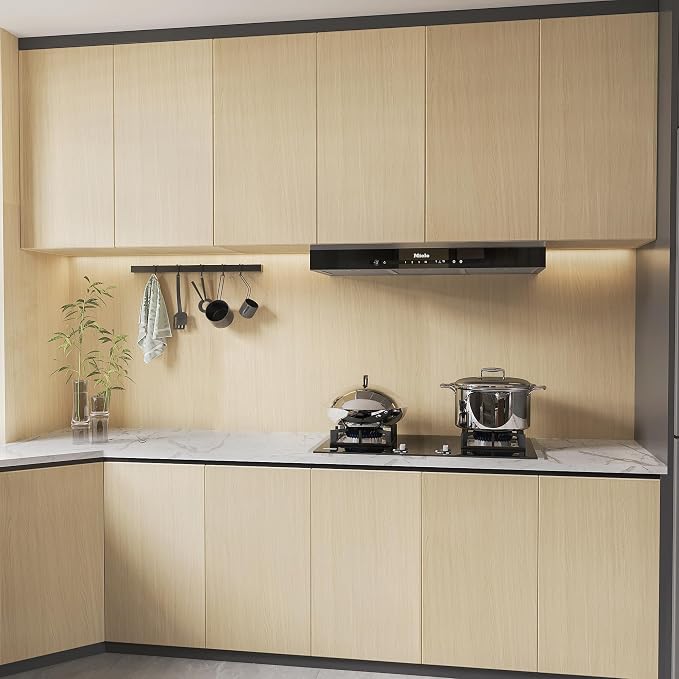 BOMENG White Oak Wood Contact Paper Peel and Stick Light Oak Wallpaper - Image 5