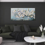 Anolyfi White Textured Flowers Wall Art - Image 6