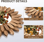 Honiway Boho Wall Decor Mirror 2 Pack Rustic Wood Mirror 12 inch Boho Mirror - Image 5