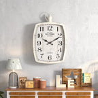 Menterry Large Retro Rectangle Wall Clock, Battery Operated Silent Decor Wall - Image 6