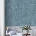 TANONE Blue Contact Paper Peel and Stick 15.8 in X 394 in, Grasscloth Wallpaper - Image 6