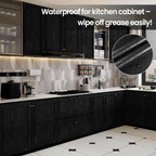 COSNIGHT Black Peel and Stick Wallpaper, Wood Grain Contact Paper Self Adhesive - Image 3