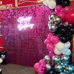 COKAOBE Hot Pink Shimmer Wall Backdrop, Photo Backdrops - Image 5