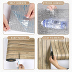 VEELIKE Weathered Wood Slat Wall Panels Peel and Stick Reclaimed Wood Grain - Image 7