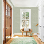 Simon&Siff Textured Grasscloth Peel and Stick Wallpaper 17.7"x118" Neutral Faux - Image 7
