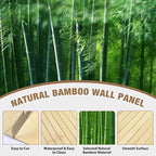 Natural Bamboo Wall Panel for Interior Wall Decor, Pole Wrap Wainscoting - Image 3