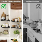 Corner Shelves 3-Pack for Bathroom & Kitchen, Space-Saving Floating Corner Wall - Image 7