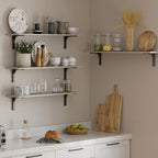 DINZI LVJ Long Wall Shelves, 39.4Inch Wall Mounted Shelves Set of 2, Extra - Image 5