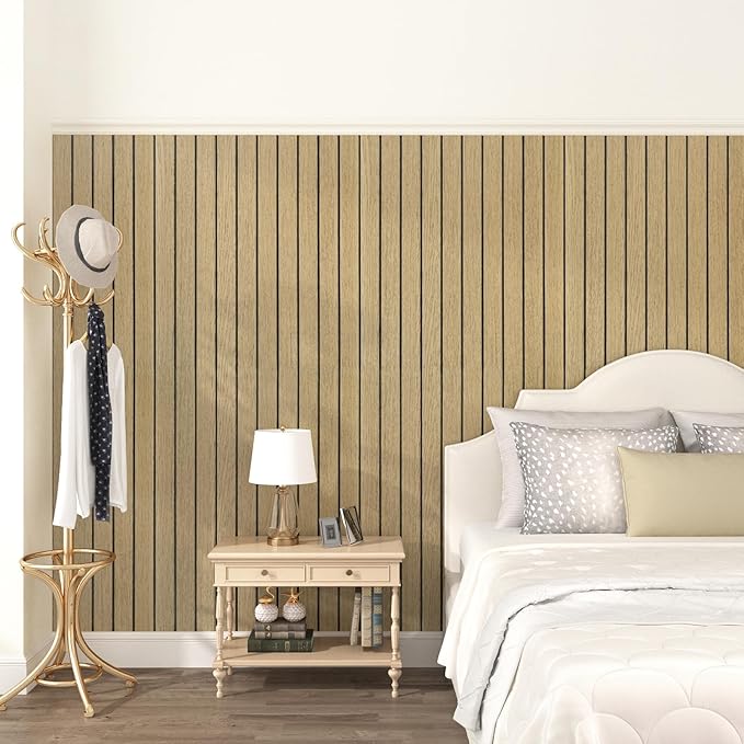 Neutral Peel and Stick Wood Panels - Image 4