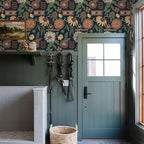 Simon&Siff Boho Peel and Stick Wallpaper, 17.3" x 1200" Blue Sun Floral Retro - Image 7