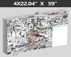 XMPMBM-Cartoon Hand-Painted Comics Nursery Room Fabric Wallpaper Kids Gaming - Image 4