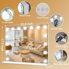 ROLOVE 23"x18" Hollywood Vanity Mirror - Image 3