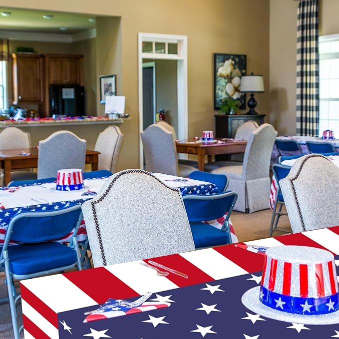 Kochorie 100 Ft x 54 Inch 4th of July Tablecloth Roll in Slide Cutter Box - Image 6