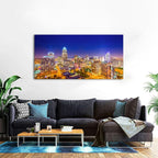 Charlotte City Skyline Wall Art Blue Night Cityscape Wall Decor North Carolina - Image 5