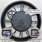 The B-Style Large Wall Clock 24 inch Moving Gear Wall Clock Oversized Vintage - Image 5