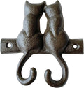 Rustic Cat-Shaped Decorative Wall Hook Rack Hangers by Zorues
