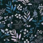 Laatse Vintage Blue Wallpaper Peel and Stick Dark Pink Floral Wallpaper 17.5'' by Laatse