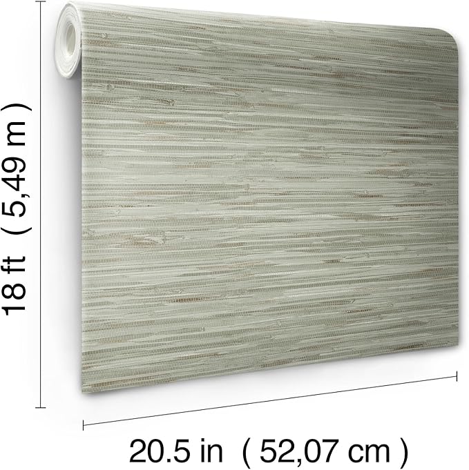 NuWallpaper Green Grassweave Peel and Stick Wallpaper, Textured Removable - Image 8