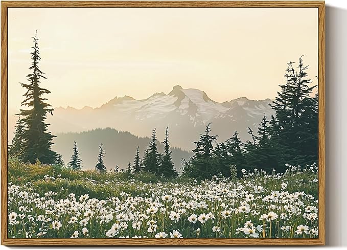 InSimSea Framed Canvas Wall Art Vintage Decor, Forest Wall Decor by InSimSeaArt